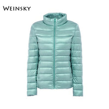 Load image into Gallery viewer, Spring Autumn Women Ultralight Thin Down Jacket White Duck Down Hooded Jackets Warm Winter Coat Parka Female Portable Outwear