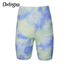 Load image into Gallery viewer, Darlingaga Casual Tie Dye Two Piece Set Women Tracksuit Fashion Summer Top and Biker Shorts Matching Sets Outfits Sportswear New