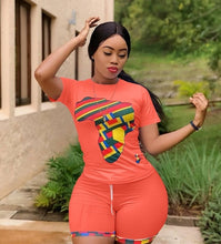 Load image into Gallery viewer, Biker Shorts 2 Piece Set Plus Size Outfits for Women Suits Casual Two Piece Set Summer Matching Sets Tracksuit Women Sportwear
