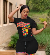 Load image into Gallery viewer, Biker Shorts 2 Piece Set Plus Size Outfits for Women Suits Casual Two Piece Set Summer Matching Sets Tracksuit Women Sportwear