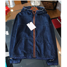 Load image into Gallery viewer, unisex spring denim coat high quality fashion hooded denim jacket zipper jeans coat