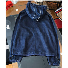 Load image into Gallery viewer, unisex spring denim coat high quality fashion hooded denim jacket zipper jeans coat