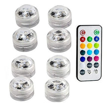 Load image into Gallery viewer, IP68 Waterproof Battery Operated Multi Color Submersible LED Underwater Light for Fish Tank Pond Swimming Pool Wedding Party