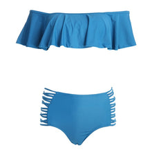 Load image into Gallery viewer, Summer Ruffle Bikini Set Swimwear Women Sexy Women's Solid Swimsuit Off Shoulder Beachwear Bathing Suits 2019