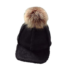 Load image into Gallery viewer, Autumn Winter Children Hat Multicolor Thickened Warm Baseball Solid Hairball Spring, Fall, Cap Casual