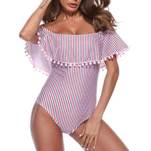 Load image into Gallery viewer, 2019 Women Sexy Bikini Swimwear Ruffle Bikini Set High/Low Waist Padded Bra G-string Split Swimsuit Beachwear Bikinis Set
