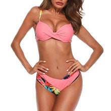 Load image into Gallery viewer, 2019 Women Sexy Bikini Swimwear Ruffle Bikini Set High/Low Waist Padded Bra G-string Split Swimsuit Beachwear Bikinis Set