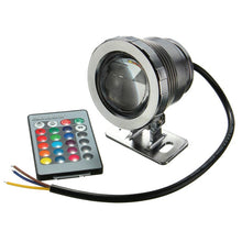 Load image into Gallery viewer, 10W RGB Underwater LED Light Waterproof Spotlight Landscape Lighting Fountain Pool Lamp Decor With 24 Keys Remote Control
