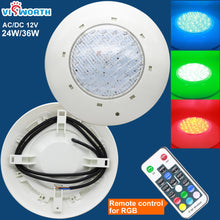 Load image into Gallery viewer, [VisWorth]24W 36W Led Swimming Pool Light IP68 Waterproof AC/DC 12V Outdoor RGB UnderWater Light Pond Led Piscina Luz Spotlight
