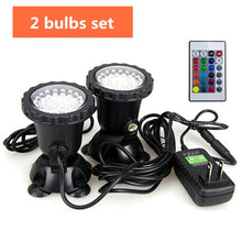 Load image into Gallery viewer, LED Underwater Lights Waterproof Lamp RGB 36leds Underwater Spot Light for Swimming Pool Fountains Pond Water Garden Aquarium
