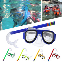 Load image into Gallery viewer, Swimming Snorkel Set Underwater Mask  Comfortable Double Lens Snorkeling Mask 3-8 Years Kids Breathing Tube Swim Equipment
