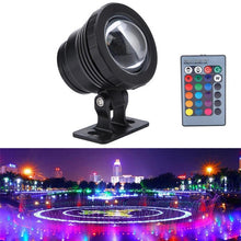 Load image into Gallery viewer, 10W/20W  RGB Led Underwater Light Waterproof IP68 Fountain Pool Ponds Aquarium Tank Lamp 16 color+ Remote controller Spot Lights
