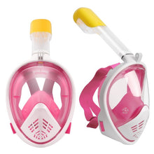 Load image into Gallery viewer, Adult Kid Full Face Diving Snorkel Mask 180 Panoramic Anti Fog Snorkeling Mask Underwater Scuba Swimming Mask Safe Waterproof
