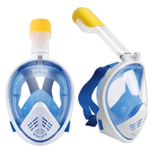 Load image into Gallery viewer, Adult Kid Full Face Diving Snorkel Mask 180 Panoramic Anti Fog Snorkeling Mask Underwater Scuba Swimming Mask Safe Waterproof
