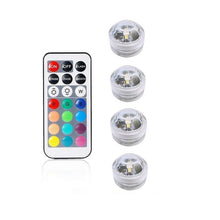 Load image into Gallery viewer, Mini RGB LED Light Bulb Button Battery Round Candle Bulb Underwater Lamp With Remote Control Waterproof lamps Submersible Lights
