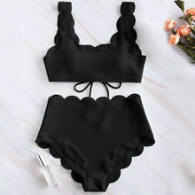 Load image into Gallery viewer, Liva girl Bikini Solid high Waisted Women Swimsuit Sexy Push Up Padded Beachwear Suits Brazilian Girls Swim Female Swimwear   09
