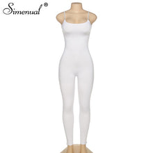 Load image into Gallery viewer, Simenual Strap Casual Bodycon Rompers Womens Jumpsuit Workout Active Wear Sleeveless 2020 Summer Solid Jumpsuits Skinny Fashion
