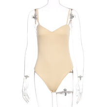 Load image into Gallery viewer, Dulzura solid strap women bodysuit bodycon sexy backless streetwear elegant 2020 summer clothes party club thong body basic
