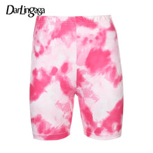Load image into Gallery viewer, Darlingaga Casual Tie Dye Two Piece Set Women Tracksuit Fashion Summer Top and Biker Shorts Matching Sets Outfits Sportswear New
