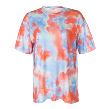 Load image into Gallery viewer, Sweetown Casual Tie Dye Two Piece Set Matching Sets Women Gym Clothing Short Sleeve Oversized Tshirt And Shorts Set Track Suits

