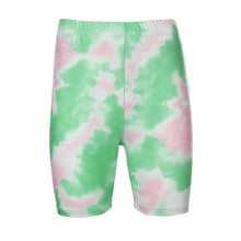 Load image into Gallery viewer, Sweetown Casual Tie Dye Two Piece Set Matching Sets Women Gym Clothing Short Sleeve Oversized Tshirt And Shorts Set Track Suits
