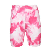 Load image into Gallery viewer, Sweetown Casual Tie Dye Two Piece Set Matching Sets Women Gym Clothing Short Sleeve Oversized Tshirt And Shorts Set Track Suits
