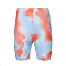 Load image into Gallery viewer, Sweetown Casual Tie Dye Two Piece Set Matching Sets Women Gym Clothing Short Sleeve Oversized Tshirt And Shorts Set Track Suits
