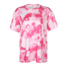 Load image into Gallery viewer, Sweetown Casual Tie Dye Two Piece Set Matching Sets Women Gym Clothing Short Sleeve Oversized Tshirt And Shorts Set Track Suits
