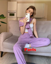 Load image into Gallery viewer, WOTWOY Casual Stacked Two Piece Set Women Tops and Pants Outfits 2020 Autumn Women Solid Tracksuit Sweatpants Set Women Pullover
