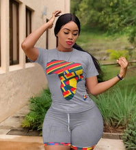 Load image into Gallery viewer, Biker Shorts 2 Piece Set Plus Size Outfits for Women Suits Casual Two Piece Set Summer Matching Sets Tracksuit Women Sportwear
