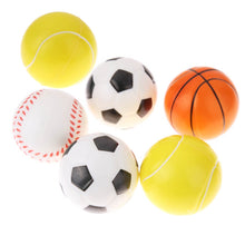 Load image into Gallery viewer, 6pcs Pet Ball Toy Dog PU Toys Ball Training Dogs Play Chewing Rattle Scratch Toy Pets Baseball/football/ basketball Toys
