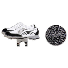 Load image into Gallery viewer, Super sell Magnetic separation metal clip golf caps clip football shoes design Golf Cap Black and white color
