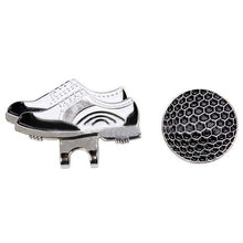 Load image into Gallery viewer, Super sell Magnetic separation metal clip golf caps clip football shoes design Golf Cap Black and white color
