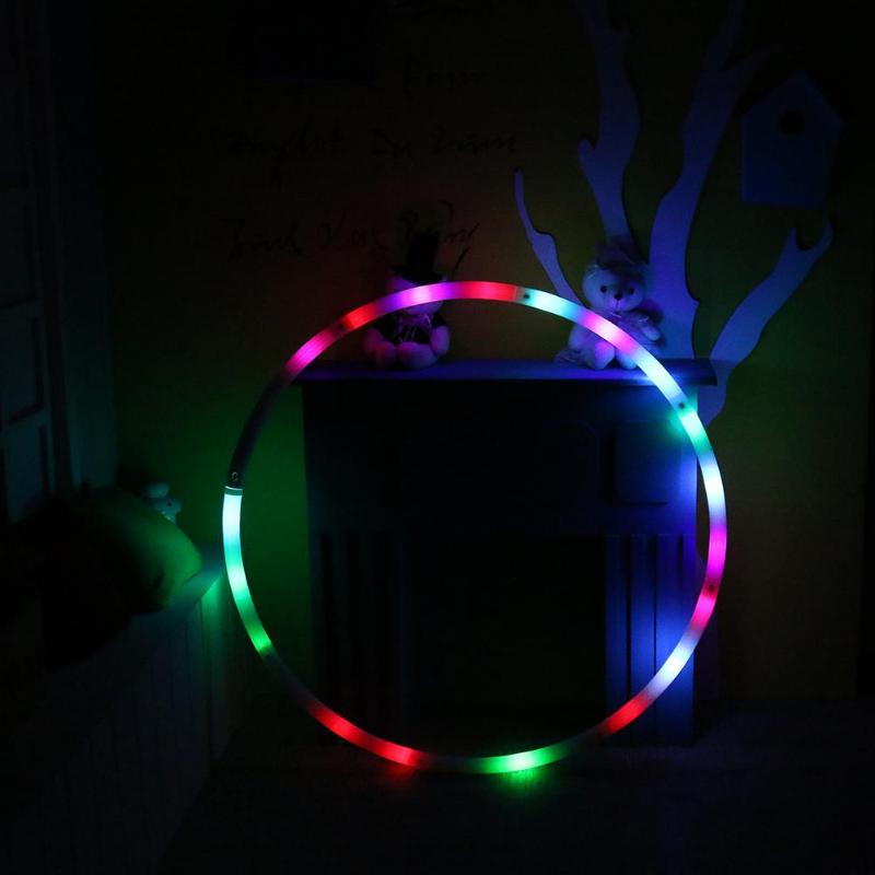 Changing Light LED Rechargable Loose Weight Toy Holiday DIY Decor Fitness Circle Exercise Shaping Body Building Equipment