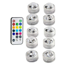 Load image into Gallery viewer, IP68 Waterproof Battery Operated Multi Color Submersible LED Underwater Light for Fish Tank Pond Swimming Pool Wedding Party
