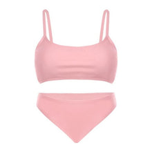 Load image into Gallery viewer, 2019 New Summer Women Solid Bikini Set Push-up UnPadded Bra Swimsuit Swimwear Triangle Bather Suit Swimming Suit biquini
