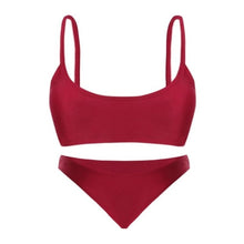 Load image into Gallery viewer, 2019 New Summer Women Solid Bikini Set Push-up UnPadded Bra Swimsuit Swimwear Triangle Bather Suit Swimming Suit biquini

