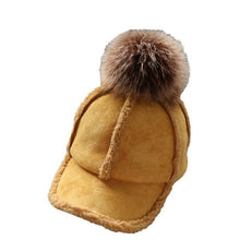 Load image into Gallery viewer, Autumn Winter Children Hat Multicolor Thickened Warm Baseball Solid Hairball Spring, Fall, Cap Casual
