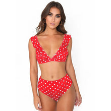 Load image into Gallery viewer, 2019 Sexy High Waist Bikini Women Swimwear Push Up Swimsuit Ruffle Bathing Suit Polka Dot Biquinis Summer Beach Wear Female
