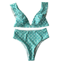 Load image into Gallery viewer, 2019 Sexy High Waist Bikini Women Swimwear Push Up Swimsuit Ruffle Bathing Suit Polka Dot Biquinis Summer Beach Wear Female
