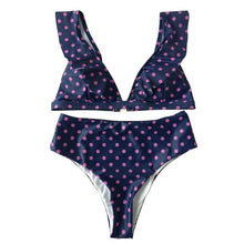 Load image into Gallery viewer, 2019 Sexy High Waist Bikini Women Swimwear Push Up Swimsuit Ruffle Bathing Suit Polka Dot Biquinis Summer Beach Wear Female
