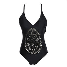Load image into Gallery viewer, 2019 Bikini Set Women One Piece Hollow Out Backless Crochet Thong Monokini Swimwear Solid Black /White Beachwear
