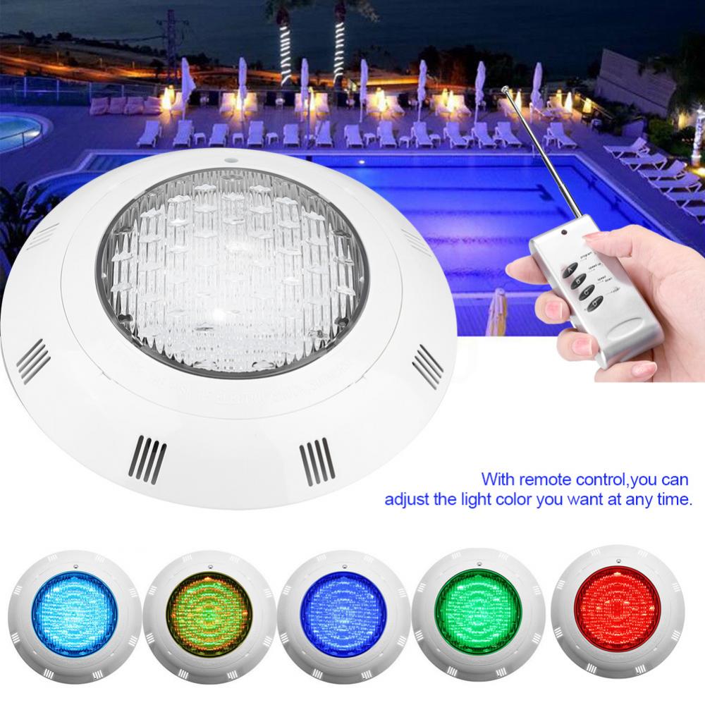 24 LED RGB Underwater Swimming Pool Light Multi-Color 12V 24W RGB+Remote Controller Outdoor Lighting aterproof Underwater Lamp