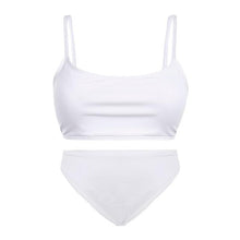 Load image into Gallery viewer, Sexy Women Split Swimwear Padded Bikini Set Push Up Two Piece Bathing Suit Solid Color Low Waist Beachwear
