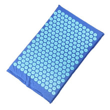 Load image into Gallery viewer, Acupressure Massager Cushion Massage Mat Relaxation Relieve Back Body Pain Spike Mat Acupuncture Massage Yoga Mat with Pillow
