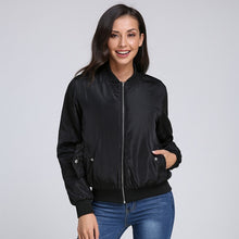 Load image into Gallery viewer, Celmia Women Winter Bomber Jacket Casual Coat 2019 Autumn Windbreaker Plus Size Stand Collar Baseball Jackets Slim Zipper Coats
