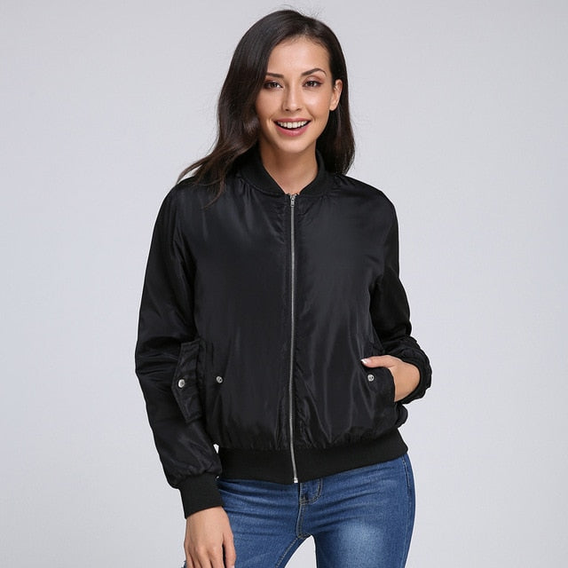 Celmia Women Winter Bomber Jacket Casual Coat 2019 Autumn Windbreaker Plus Size Stand Collar Baseball Jackets Slim Zipper Coats