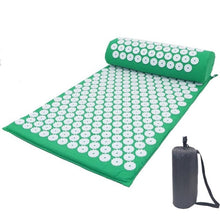 Load image into Gallery viewer, Acupressure Massager Cushion Massage Mat Relaxation Relieve Back Body Pain Spike Mat Acupuncture Massage Yoga Mat with Pillow
