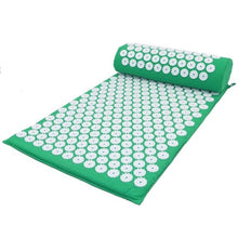 Load image into Gallery viewer, Acupressure Massager Cushion Massage Mat Relaxation Relieve Back Body Pain Spike Mat Acupuncture Massage Yoga Mat with Pillow

