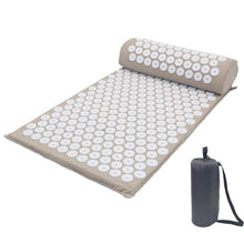 Load image into Gallery viewer, Acupressure Massager Cushion Massage Mat Relaxation Relieve Back Body Pain Spike Mat Acupuncture Massage Yoga Mat with Pillow
